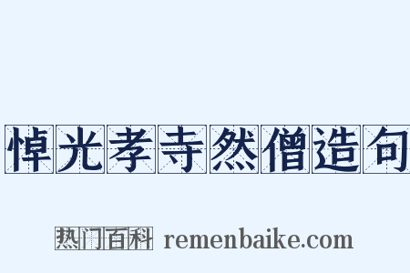 悼光孝寺然僧造句是什么意思的图片